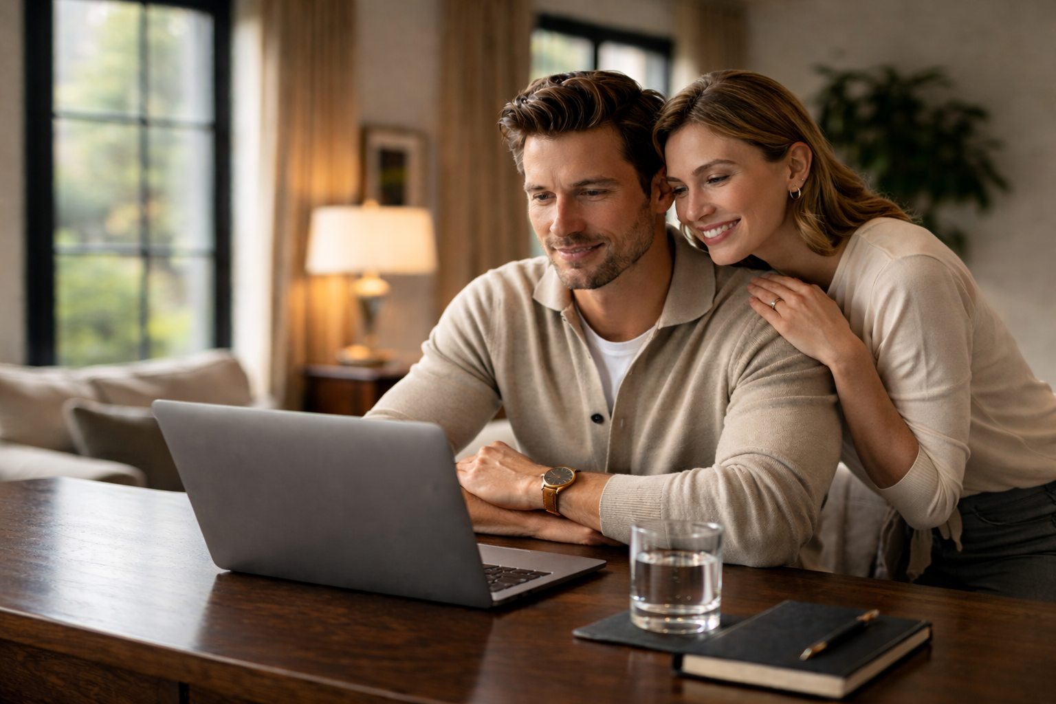 Couple planning their financial future together